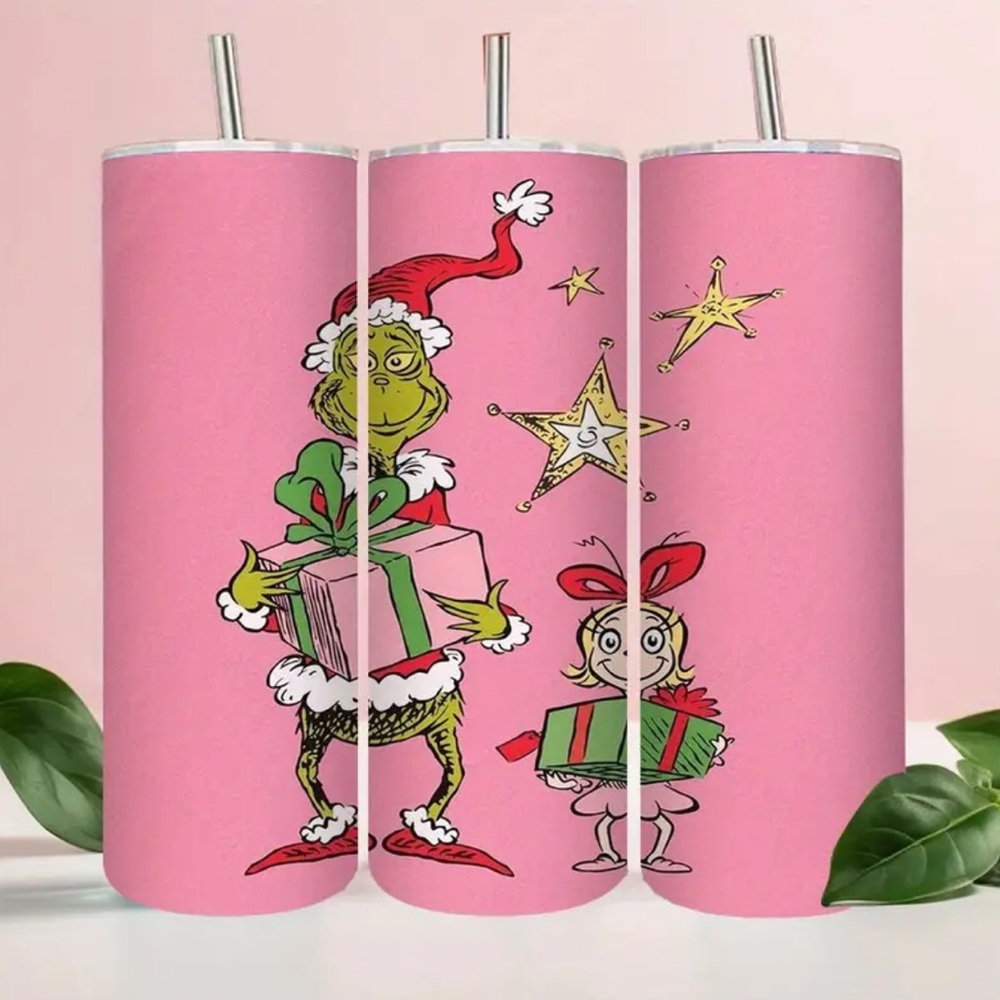 Rare Dr. Seuss The Grinch Grinch 20oz Quencher Tumbler Stainless Steel NEW